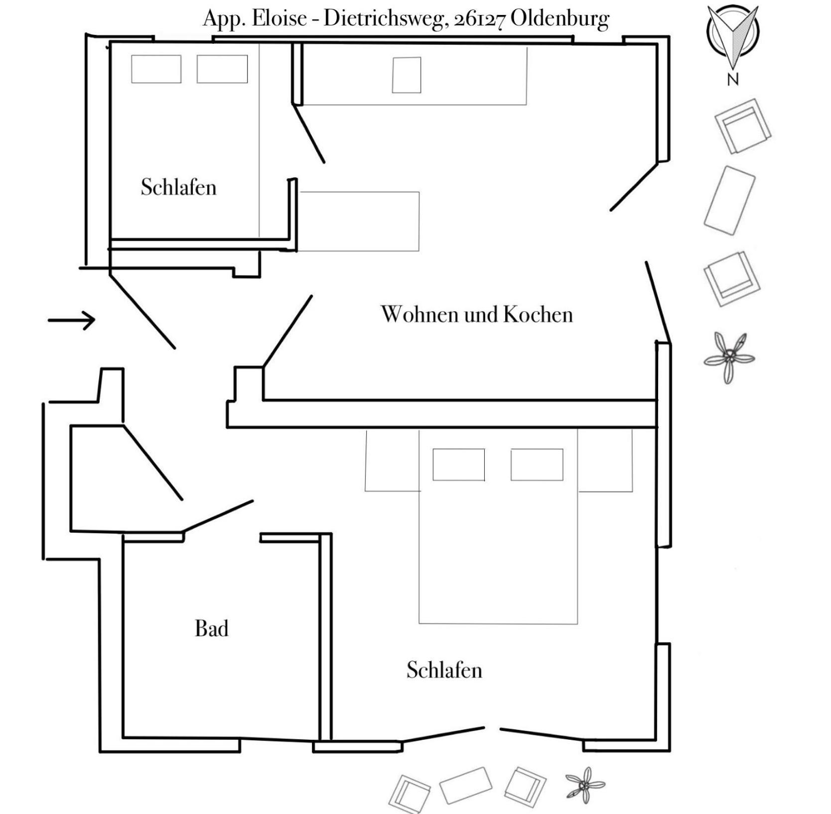 Apartment Prinzessin Eloise - Zimmerprinzen 올덴부르크 외부 사진